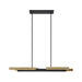 Chandelier Thesis 206938A Grazia 48 inch 2 light Matte Black and Brushed Gold LED Linear Chandelier THESIS
