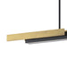 Chandelier Thesis 206938A Grazia 48 inch 2 light Matte Black and Brushed Gold LED Linear Chandelier THESIS