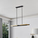 Chandelier Thesis 206938A Grazia 48 inch 2 light Matte Black and Brushed Gold LED Linear Chandelier THESIS