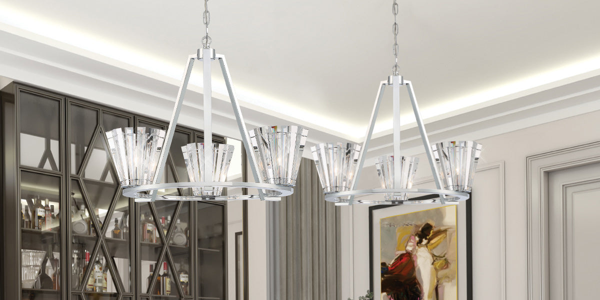 Eurofase 38865-015 Ricca 29" Chrome Chandelier