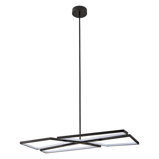 Chandelier Thesis 207769A Alfie 40 inch 4 light Textured Black 3CCT LED Chandelier THESIS