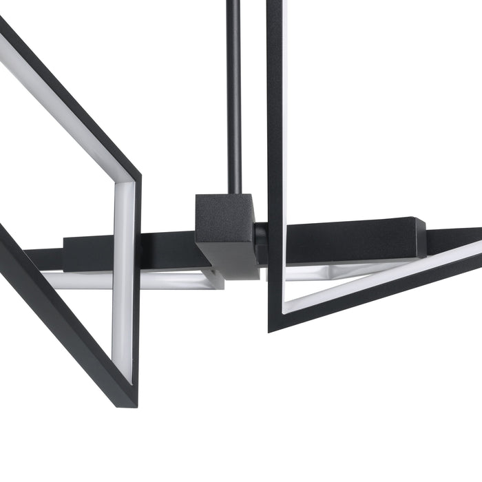 Chandelier Thesis 207769A Alfie 40 inch 4 light Textured Black 3CCT LED Chandelier THESIS