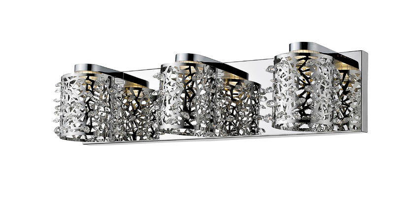 Vanity Z-Lite 906-3V-LED Chrome Fortuna 3 Light Vanity Z-Lite