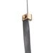 Chandelier Thesis 207278A Ayers 59 inch 1 light Champagne Gold with Black and Brown Faux Leather 5CCT LED Linear Chandelier THESIS