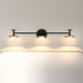 Vanity Light Thesis 207324A Tremolo 33 inch 3 light Matte Black and Champagne Gold Vanity Light with Etched Opal Glass THESIS