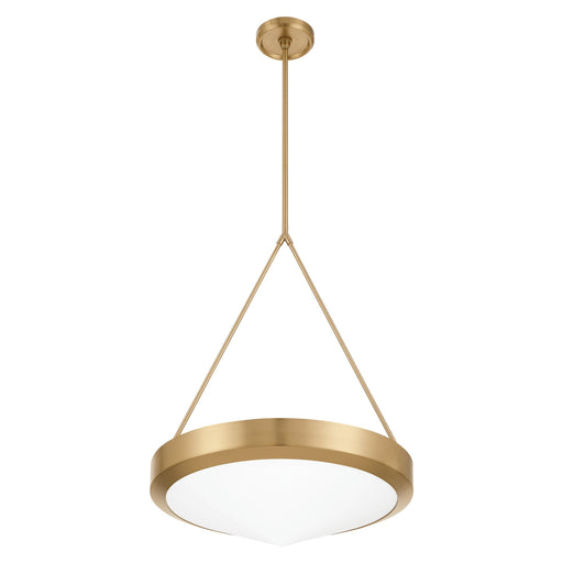 Pendant Light Thesis 207425A Agate 20 inch 4 light Champagne Gold Pendant Light with Opal Glass Shade THESIS
