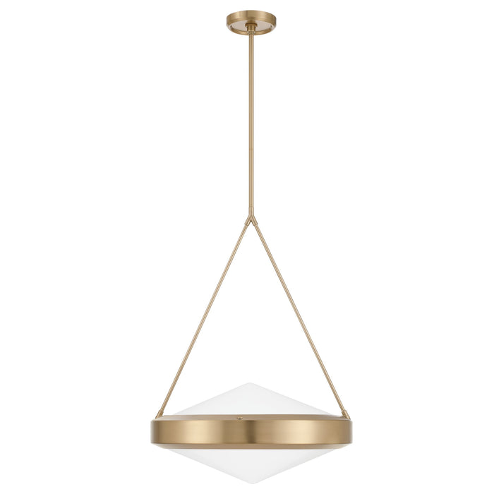 Pendant Light Thesis 207425A Agate 20 inch 4 light Champagne Gold Pendant Light with Opal Glass Shade THESIS