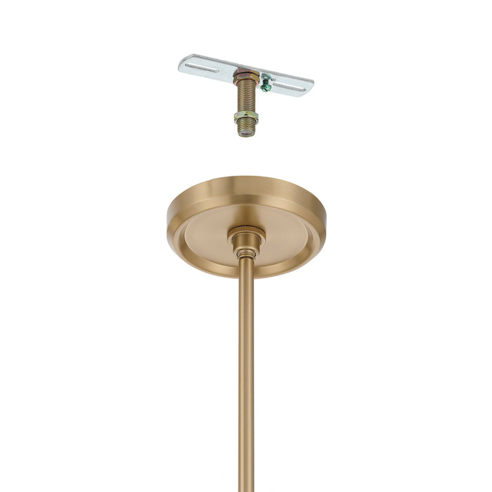 Pendant Light Thesis 207425A Agate 20 inch 4 light Champagne Gold Pendant Light with Opal Glass Shade THESIS