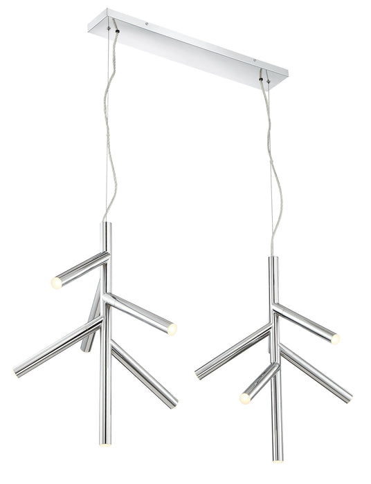 Linear Chandelier Z-Lite 917-6CH-LED-2LCH Chrome Forest 12 Light Linear Chandelier Z-Lite