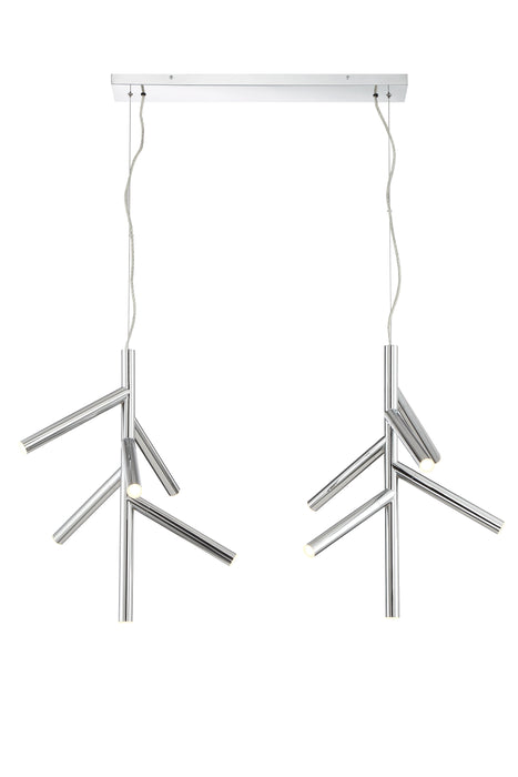 Linear Chandelier Z-Lite 917-6CH-LED-2LCH Chrome Forest 12 Light Linear Chandelier Z-Lite