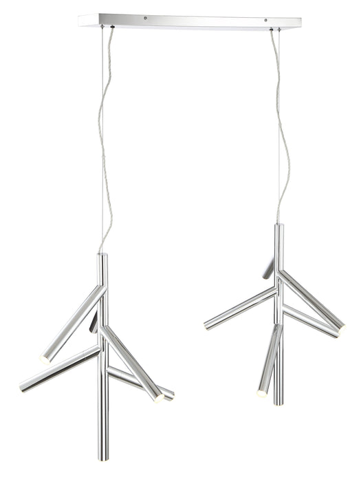 Linear Chandelier Z-Lite 917-6CH-LED-2LCH Chrome Forest 12 Light Linear Chandelier Z-Lite