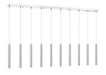 Linear Chandelier Z-Lite 917MP12-BN-LED-10LCH Chrome Forest 10 Light Linear Chandelier Z-Lite
