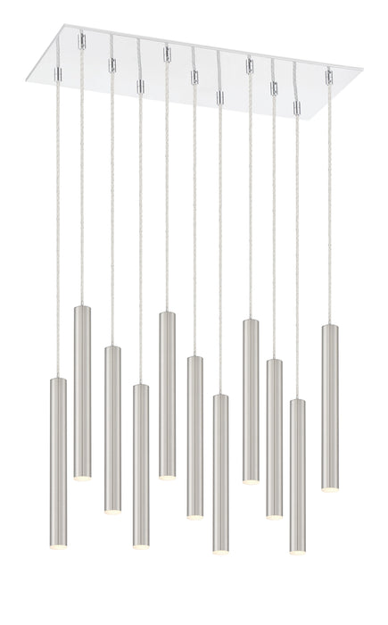 Chandelier Z-Lite 917MP12-BN-LED-11LCH Chrome Forest 11 Light Chandelier Z-Lite