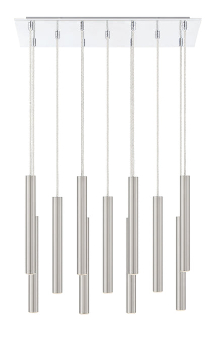 Chandelier Z-Lite 917MP12-BN-LED-11LCH Chrome Forest 11 Light Chandelier Z-Lite
