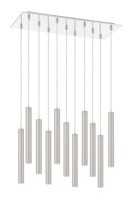Chandelier Z-Lite 917MP12-BN-LED-11LCH Chrome Forest 11 Light Chandelier Z-Lite