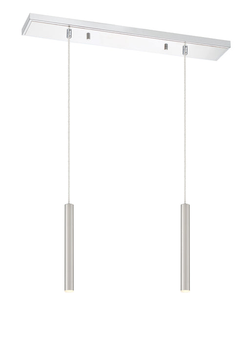 Linear Chandelier Z-Lite 917MP12-BN-LED-2LCH Chrome Forest 2 Light Linear Chandelier Z-Lite