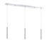 Linear Chandelier Z-Lite 917MP12-BN-LED-3LCH Chrome Forest 3 Light Linear Chandelier Z-Lite