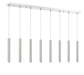 Linear Chandelier Z-Lite 917MP12-BN-LED-8LCH Chrome Forest 8 Light Linear Chandelier Z-Lite