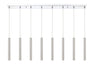 Linear Chandelier Z-Lite 917MP12-BN-LED-8LCH Chrome Forest 8 Light Linear Chandelier Z-Lite