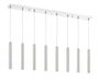 Linear Chandelier Z-Lite 917MP12-BN-LED-8LCH Chrome Forest 8 Light Linear Chandelier Z-Lite