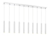 Linear Chandelier Z-Lite 917MP12-CH-LED-10LCH Chrome Forest 10 Light Linear Chandelier Z-Lite