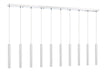 Linear Chandelier Z-Lite 917MP12-CH-LED-10LCH Chrome Forest 10 Light Linear Chandelier Z-Lite