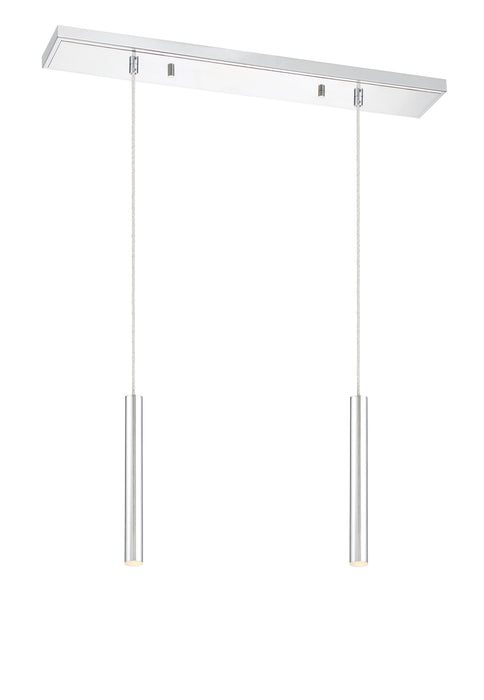 Linear Chandelier Z-Lite 917MP12-CH-LED-2LCH Chrome Forest 2 Light Linear Chandelier Z-Lite