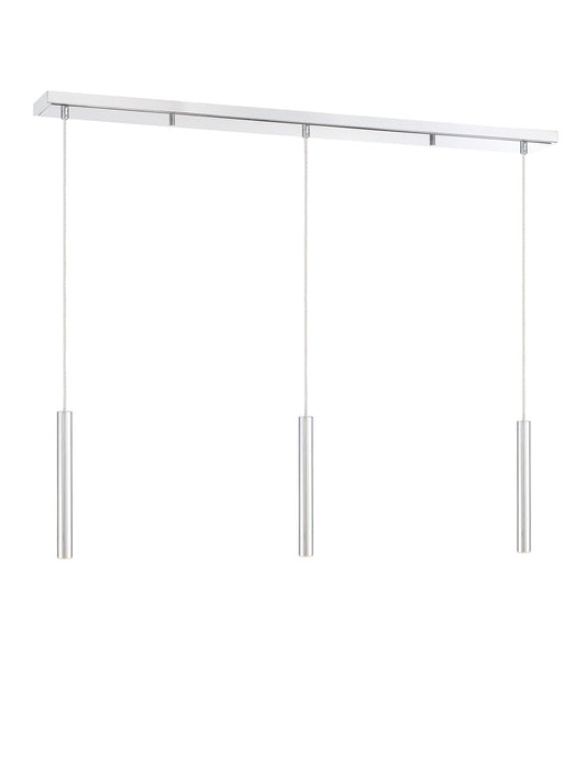 Linear Chandelier Z-Lite 917MP12-CH-LED-3LCH Chrome Forest 3 Light Linear Chandelier Z-Lite