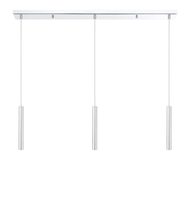 Linear Chandelier Z-Lite 917MP12-CH-LED-3LCH Chrome Forest 3 Light Linear Chandelier Z-Lite