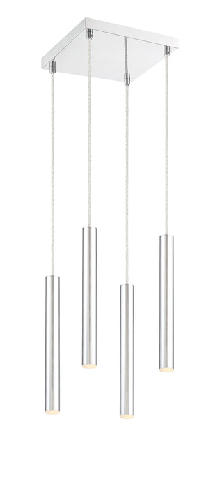 Chandelier Z-Lite 917MP12-CH-LED-4SCH Chrome Forest 4 Light Chandelier Z-Lite