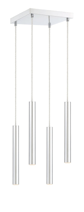 Chandelier Z-Lite 917MP12-CH-LED-4SCH Chrome Forest 4 Light Chandelier Z-Lite