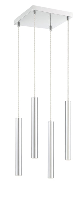 Chandelier Z-Lite 917MP12-CH-LED-4SCH Chrome Forest 4 Light Chandelier Z-Lite