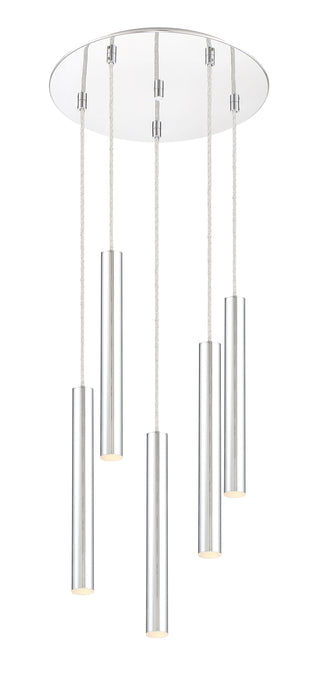Chandelier Z-Lite 917MP12-CH-LED-5RCH Chrome Forest 5 Light Chandelier Z-Lite