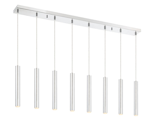 Linear Chandelier Z-Lite 917MP12-CH-LED-8LCH Chrome Forest 8 Light Linear Chandelier Z-Lite