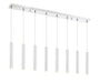 Linear Chandelier Z-Lite 917MP12-CH-LED-8LCH Chrome Forest 8 Light Linear Chandelier Z-Lite