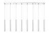 Linear Chandelier Z-Lite 917MP12-CH-LED-8LCH Chrome Forest 8 Light Linear Chandelier Z-Lite