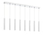 Linear Chandelier Z-Lite 917MP12-CH-LED-8LCH Chrome Forest 8 Light Linear Chandelier Z-Lite