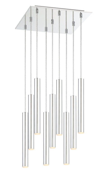 Chandelier Z-Lite 917MP12-CH-LED-9SCH Chrome Forest 9 Light Chandelier Z-Lite
