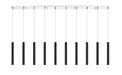 Linear Chandelier Z-Lite 917MP12-MB-LED-10LCH Chrome Forest 10 Light Linear Chandelier Z-Lite