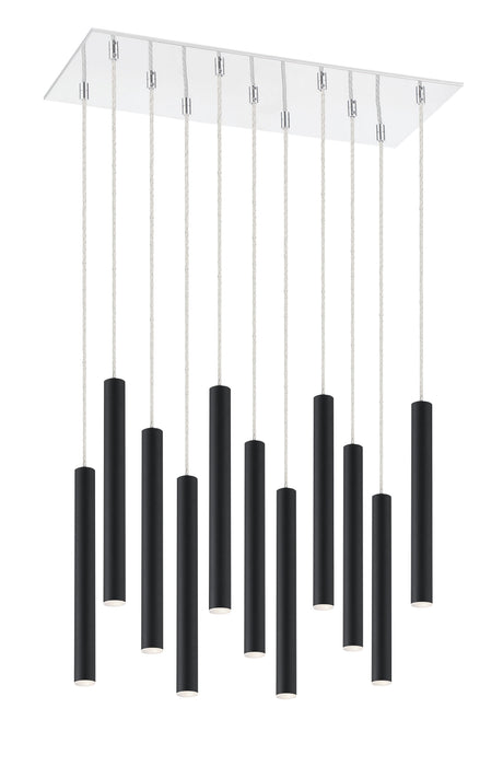 Chandelier Z-Lite 917MP12-MB-LED-11LCH Chrome Forest 11 Light Chandelier Z-Lite