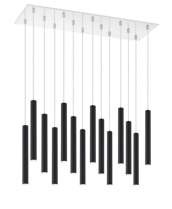 Chandelier Z-Lite 917MP12-MB-LED-14LCH Chrome Forest 14 Light Chandelier Z-Lite