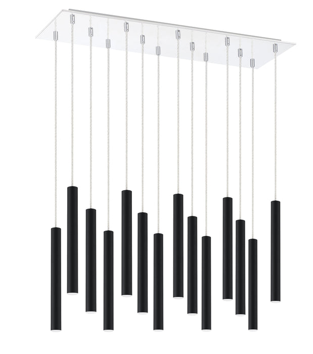 Chandelier Z-Lite 917MP12-MB-LED-14LCH Chrome Forest 14 Light Chandelier Z-Lite