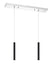 Linear Chandelier Z-Lite 917MP12-MB-LED-2LCH Chrome Forest 2 Light Linear Chandelier Z-Lite
