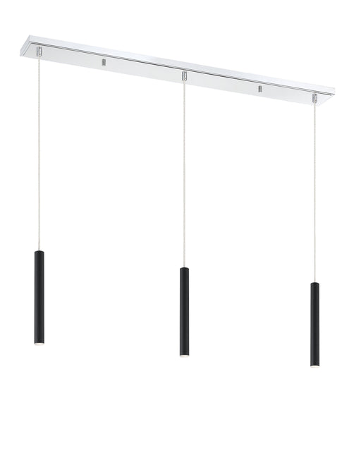 Linear Chandelier Z-Lite 917MP12-MB-LED-3LCH Chrome Forest 3 Light Linear Chandelier Z-Lite