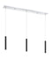 Linear Chandelier Z-Lite 917MP12-MB-LED-3LCH Chrome Forest 3 Light Linear Chandelier Z-Lite