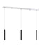 Linear Chandelier Z-Lite 917MP12-MB-LED-3LCH Chrome Forest 3 Light Linear Chandelier Z-Lite