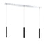 Linear Chandelier Z-Lite 917MP12-MB-LED-3LCH Chrome Forest 3 Light Linear Chandelier Z-Lite