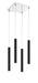 Chandelier Z-Lite 917MP12-MB-LED-4SCH Matte Black Forest 4 Light Chandelier Z-Lite