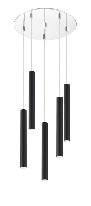 Chandelier Z-Lite 917MP12-MB-LED-5RCH Chrome Forest 5 Light Chandelier Z-Lite