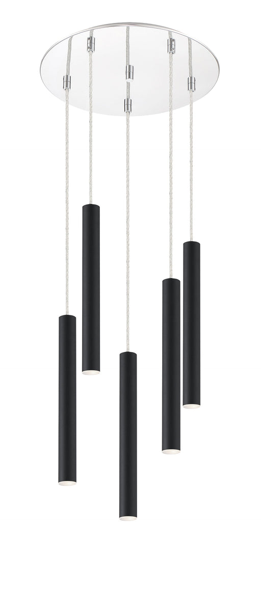 Chandelier Z-Lite 917MP12-MB-LED-5RCH Chrome Forest 5 Light Chandelier Z-Lite